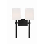 Crystorama BRO-452-BF Black Forged Bromley 2 Light Black Forged Wall Mount Image 1