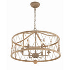 Crystorama Brixton 6 Light Burnished Silver Chandelier