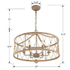 Crystorama BRX-B7906-BS Burnished Silver Brixton 6 Light Burnished Silver Chandelier Image 2
