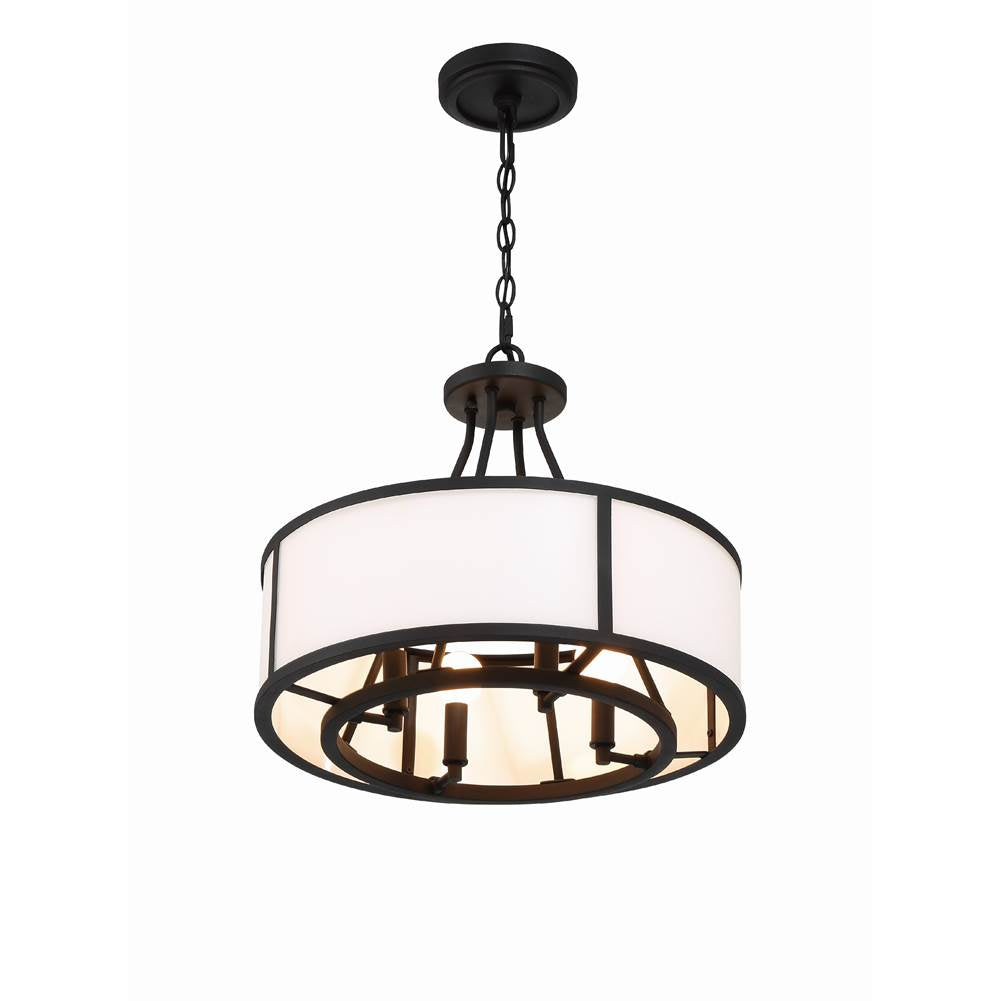 Crystorama Bryant 4 Light Black Forged Chandelier