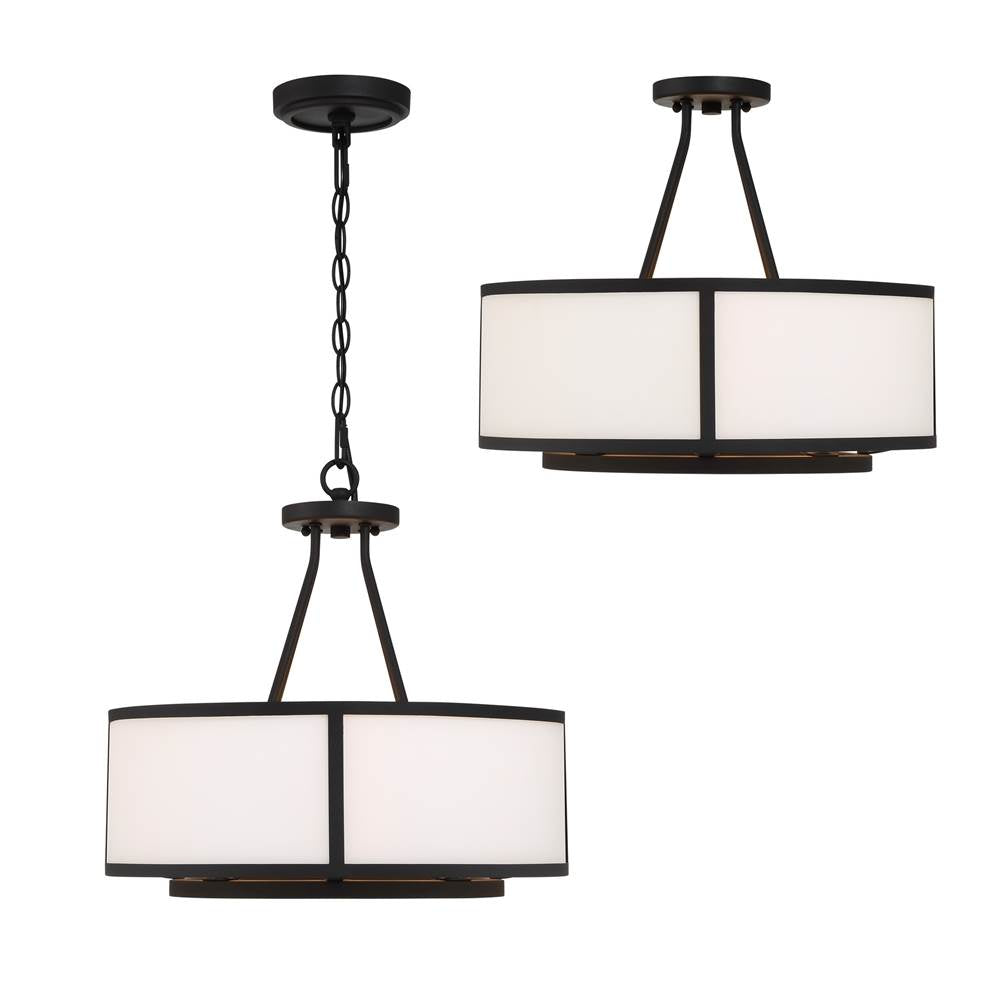Crystorama BRY-8004-BF Black Forged Bryant 4 Light Black Forged Chandelier Image 3