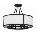 Crystorama Bryant 4 Light Black Forged Ceiling Mount