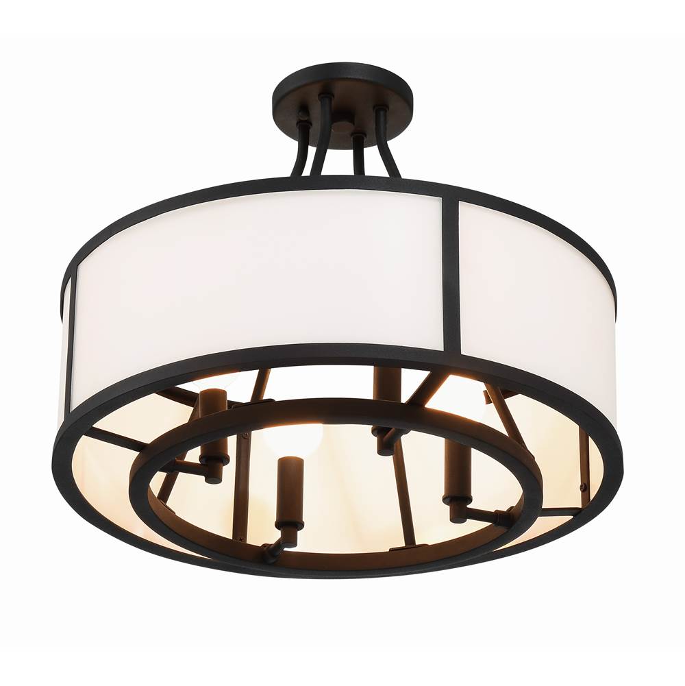 Crystorama BRY-8004-BF_CEILING Black Forged Bryant 4 Light Black Forged Ceiling Mount Image 5