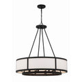 Crystorama BRY-8008-BF Black Forged Bryant 8 Light Black Forged Chandelier Image 1