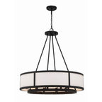 Crystorama BRY-8008-BF Black Forged Bryant 8 Light Black Forged Chandelier Image 1