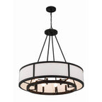 Crystorama Bryant 8 Light Black Forged Chandelier
