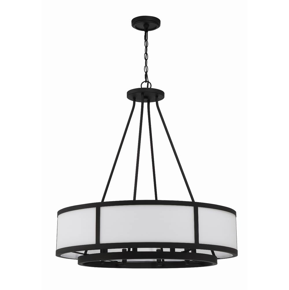 Crystorama BRY-8008-BF Black Forged Bryant 8 Light Black Forged Chandelier Image 6