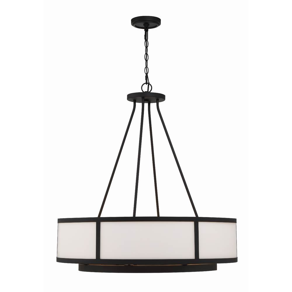 Crystorama BRY-8008-BF Black Forged Bryant 8 Light Black Forged Chandelier Image 5