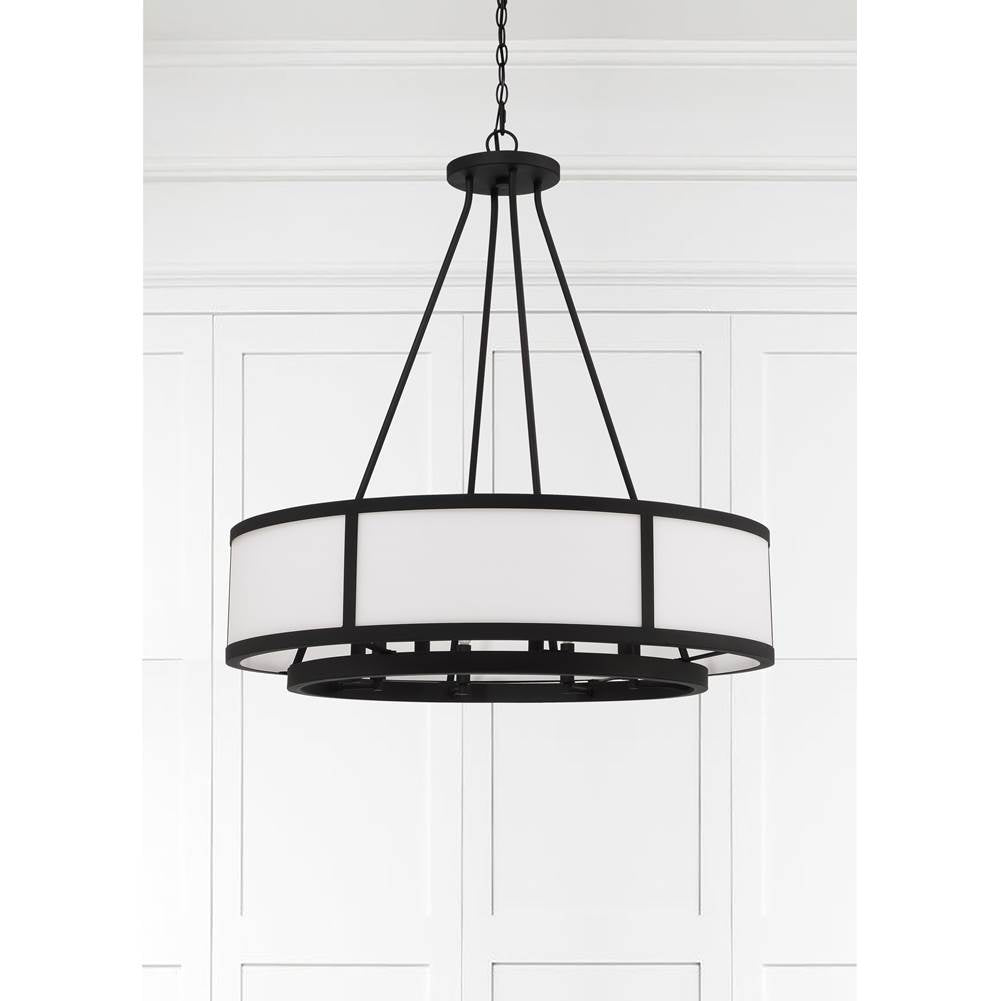 Crystorama BRY-8008-BF Black Forged Bryant 8 Light Black Forged Chandelier Image 3