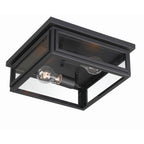 Crystorama BYR-80100-MK Matte Black Byron 2 Light Matte Black Outdoor Ceiling Mount Image 5