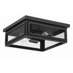 Crystorama BYR-80100-MK Matte Black Byron 2 Light Matte Black Outdoor Ceiling Mount Image 3