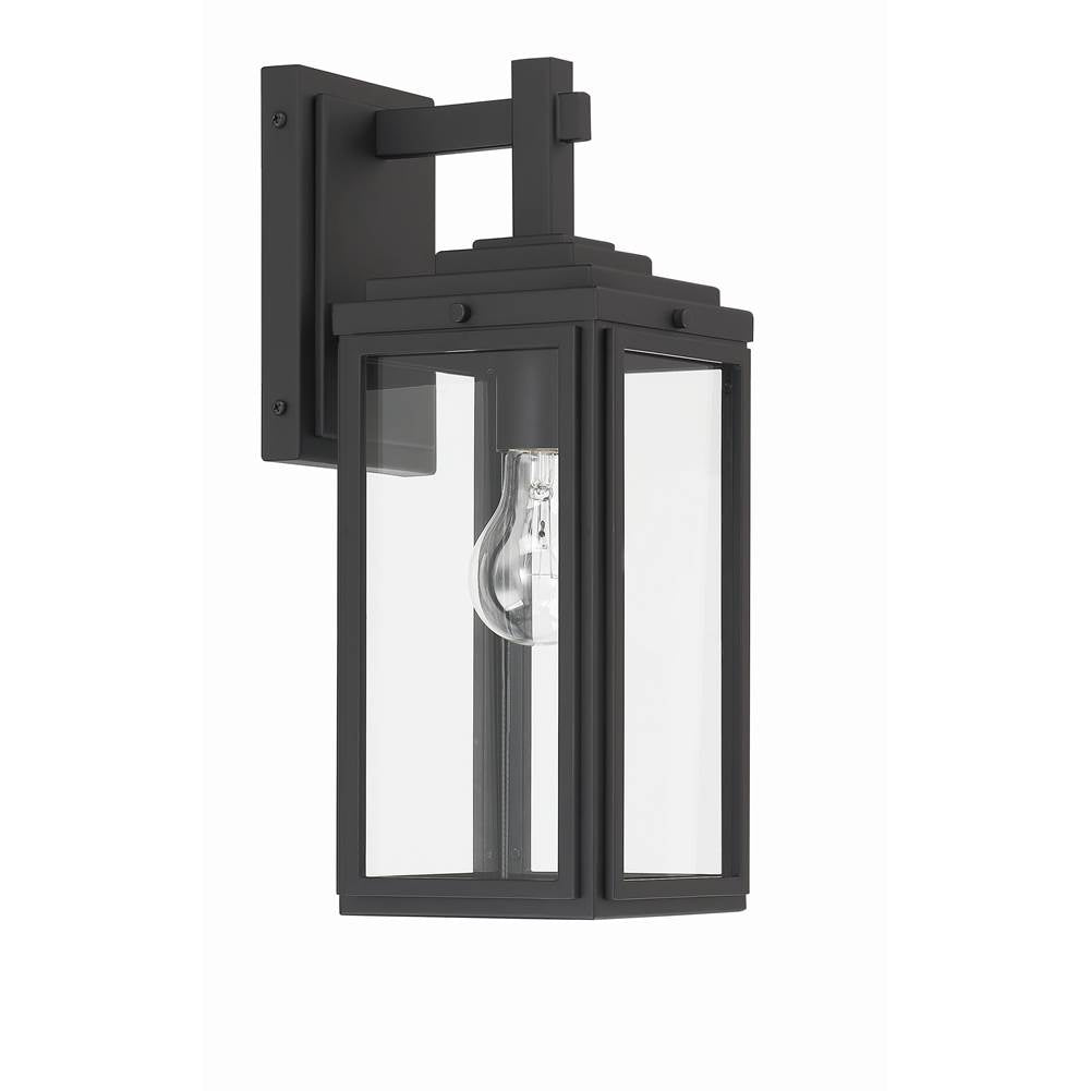 Crystorama BYR-80101-MK Matte Black Byron 1 Light Matte Black Outdoor Wall Mount Image 5