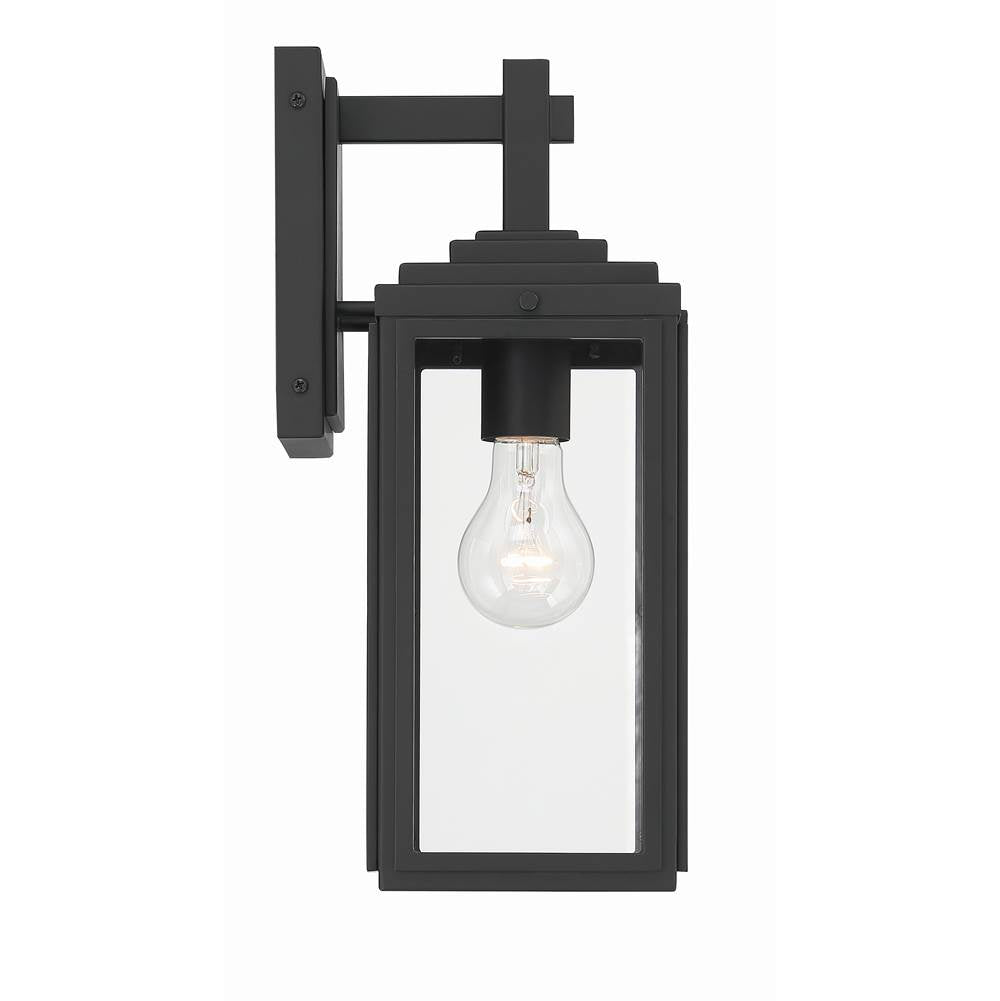 Crystorama BYR-80101-MK Matte Black Byron 1 Light Matte Black Outdoor Wall Mount Image 4