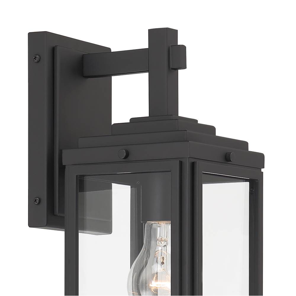 Crystorama BYR-80101-MK Matte Black Byron 1 Light Matte Black Outdoor Wall Mount Image 3