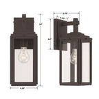 Crystorama BYR-80101-MK Matte Black Byron 1 Light Matte Black Outdoor Wall Mount Image 2