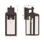 Crystorama BYR-80102-MK Matte Black Byron 1 Light Matte Black Outdoor Wall Mount Image 2