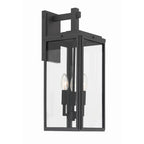 Crystorama Byron 3 Light Matte Black Outdoor Wall Mount