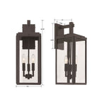 Crystorama BYR-80103-MK Matte Black Byron 3 Light Matte Black Outdoor Wall Mount Image 2