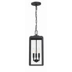 Crystorama BYR-80105-MK Matte Black Byron 3 Light Matte Black Outdoor Pendant Image 1