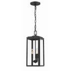 Crystorama BYR-80105-MK Matte Black Byron 3 Light Matte Black Outdoor Pendant Image 8