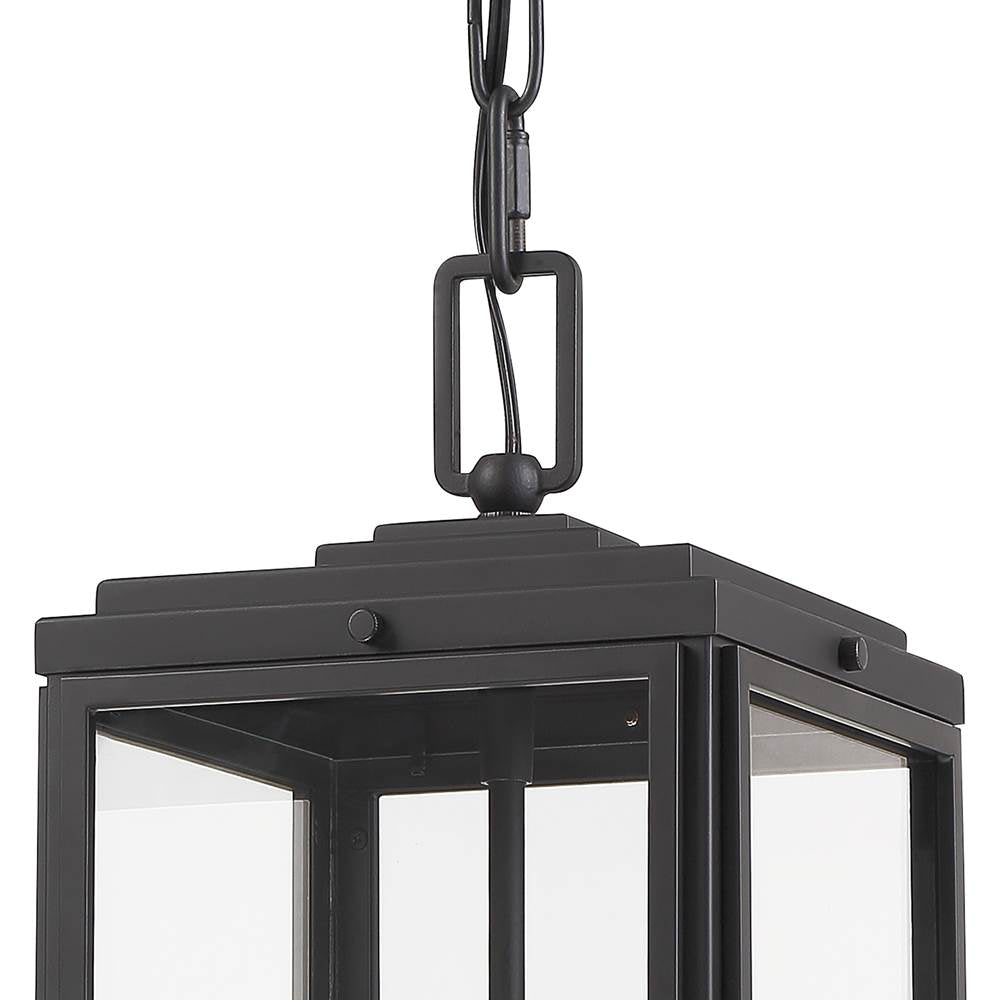 Crystorama BYR-80105-MK Matte Black Byron 3 Light Matte Black Outdoor Pendant Image 6