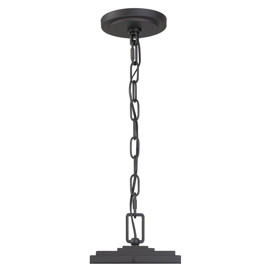 Crystorama BYR-80105-MK Matte Black Byron 3 Light Matte Black Outdoor Pendant Image 5