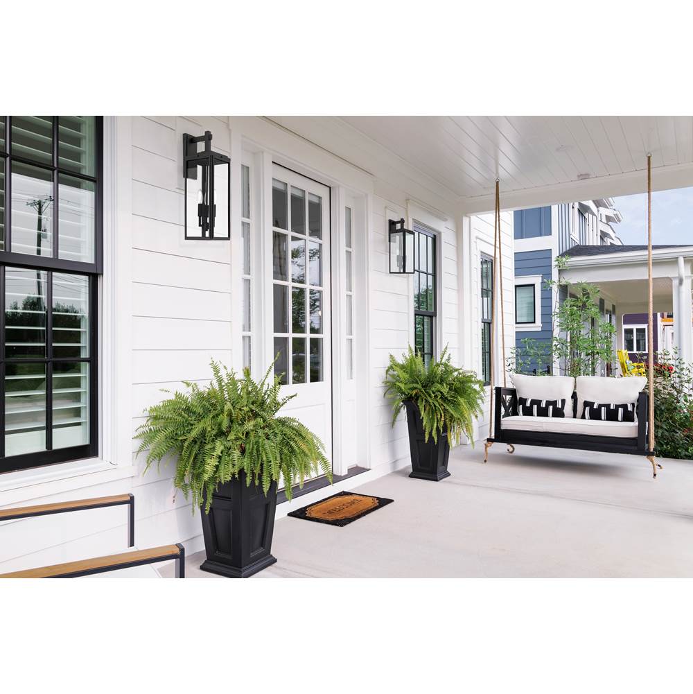 Crystorama BYR-80105-MK Matte Black Byron 3 Light Matte Black Outdoor Pendant Image 4