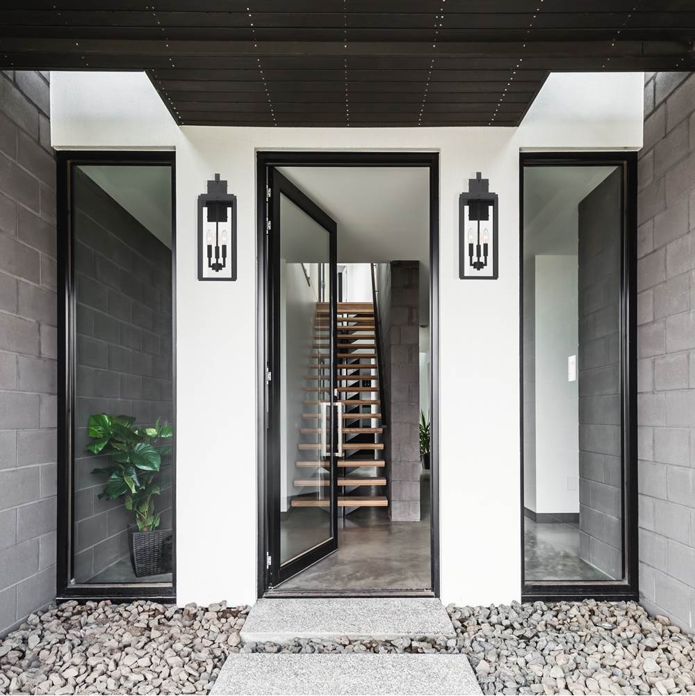 Crystorama BYR-80105-MK Matte Black Byron 3 Light Matte Black Outdoor Pendant Image 3