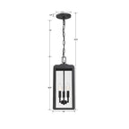 Crystorama BYR-80105-MK Matte Black Byron 3 Light Matte Black Outdoor Pendant Image 2