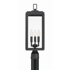 Crystorama BYR-80109-MK Matte Black Byron 3 Light Matte Black Outdoor Lantern Post Image 1