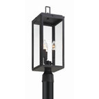 Crystorama BYR-80109-MK Matte Black Byron 3 Light Matte Black Outdoor Lantern Post Image 5