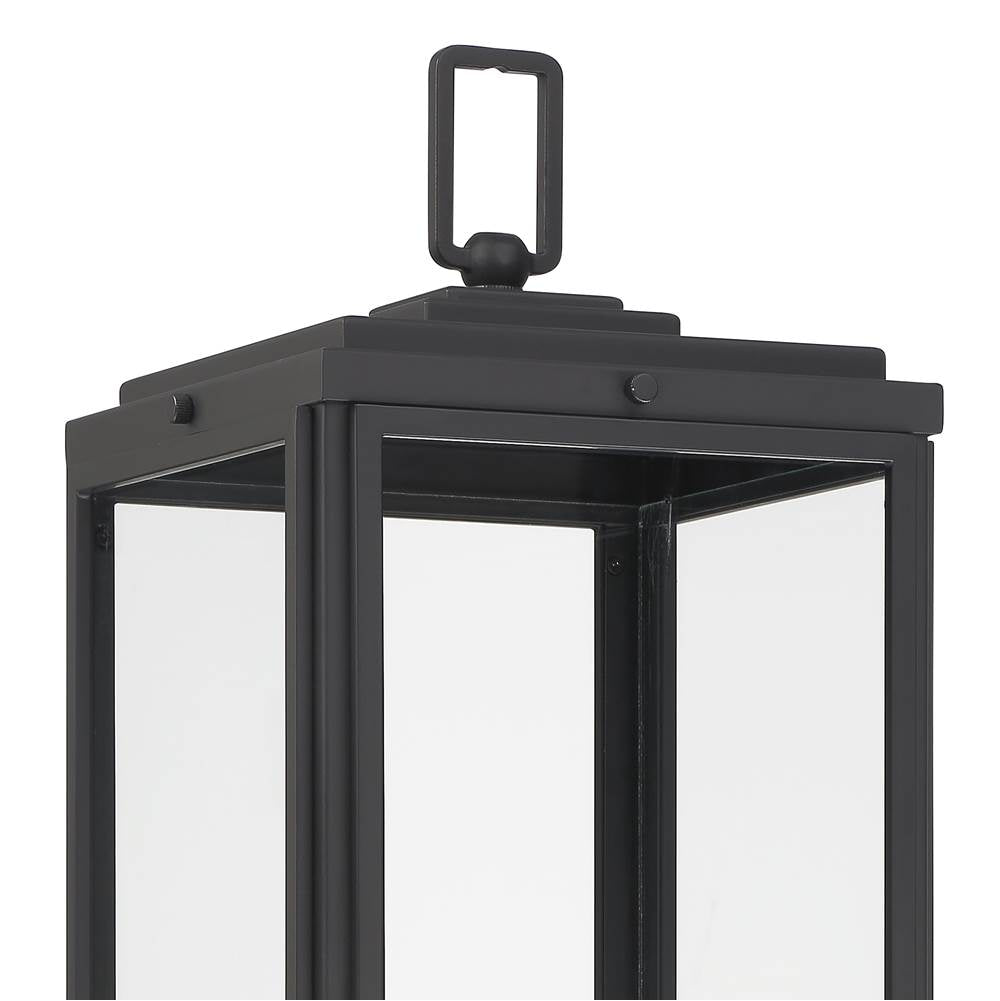 Crystorama BYR-80109-MK Matte Black Byron 3 Light Matte Black Outdoor Lantern Post Image 3