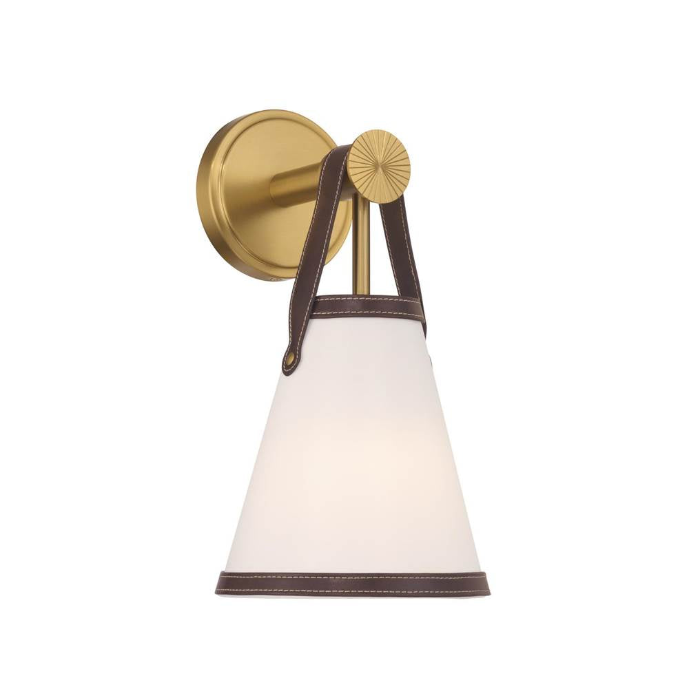 Crystorama CAL-2401-LG Luxe Gold Libby Langdon Callahan 7.25'' Luxe Gold Sconce Image 1