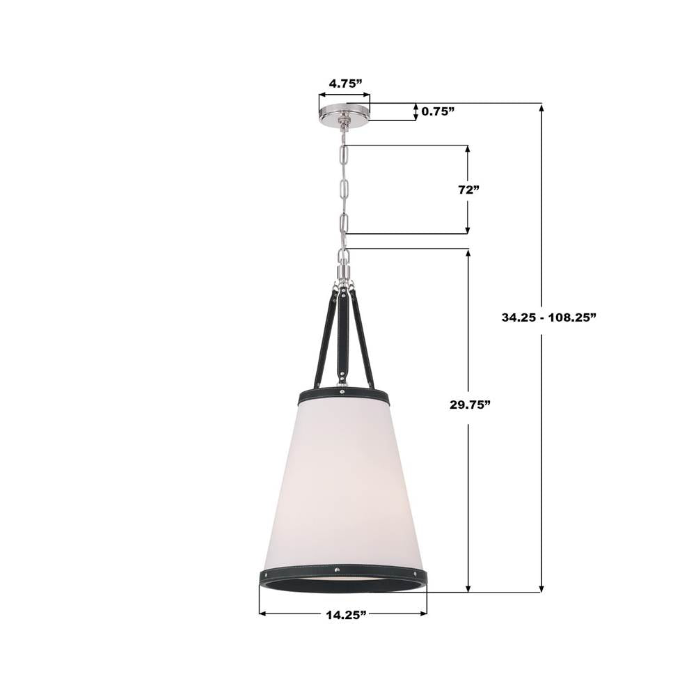 Crystorama CAL-2404-PN Polished Nickel Libby Langdon Callahan 14.25'' Polished Nickel Pendant Image 2