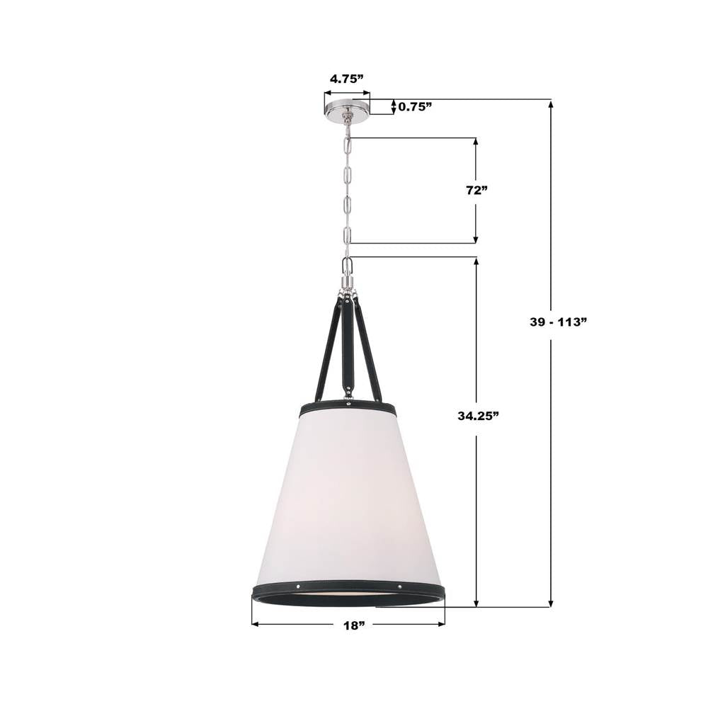 Crystorama CAL-2405-PN Polished Nickel Libby Langdon Callahan 18'' Polished Nickel Pendant Image 2