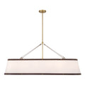 Crystorama CAL-2407-LG Luxe Gold Libby Langdon Callahan 47.5'' Luxe Gold Linear Oval Chandelier Image 1