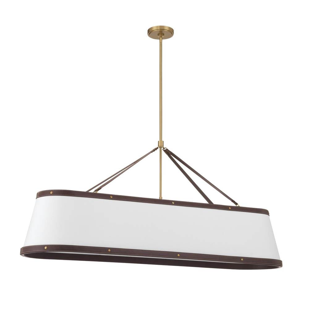Crystorama CAL-2407-LG Luxe Gold Libby Langdon Callahan 47.5'' Luxe Gold Linear Oval Chandelier Image 7