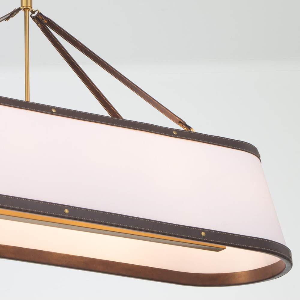 Crystorama CAL-2407-LG Luxe Gold Libby Langdon Callahan 47.5'' Luxe Gold Linear Oval Chandelier Image 5