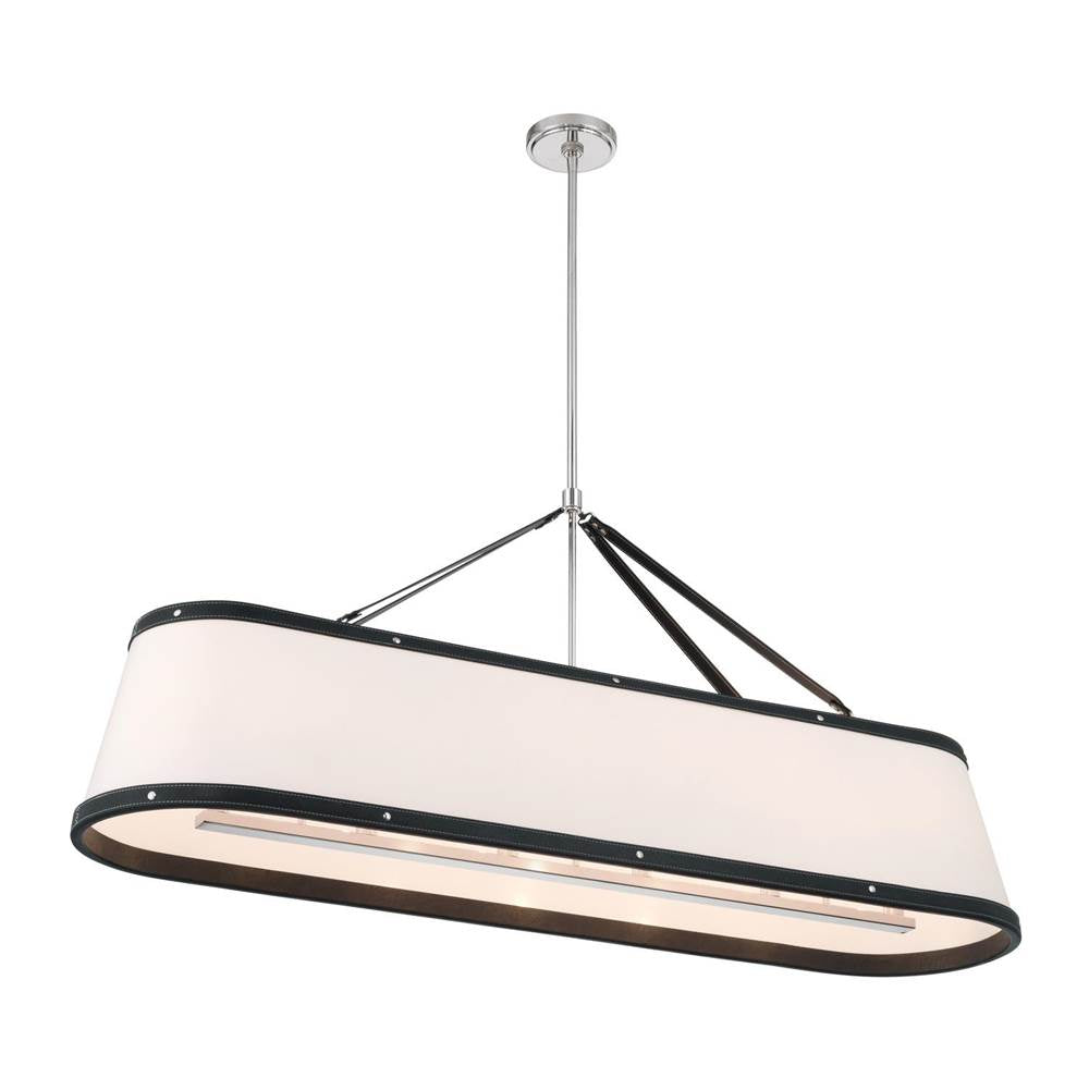 Crystorama CAL-2407-PN Polished Nickel Libby Langdon Callahan 47.5'' Polished Nickel Linear Oval Chandelier Image 5