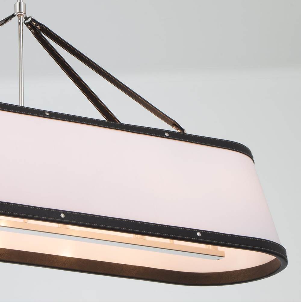 Crystorama CAL-2407-PN Polished Nickel Libby Langdon Callahan 47.5'' Polished Nickel Linear Oval Chandelier Image 4