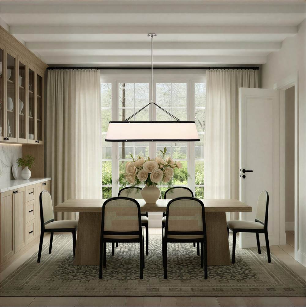 Crystorama CAL-2407-PN Polished Nickel Libby Langdon Callahan 47.5'' Polished Nickel Linear Oval Chandelier Image 3