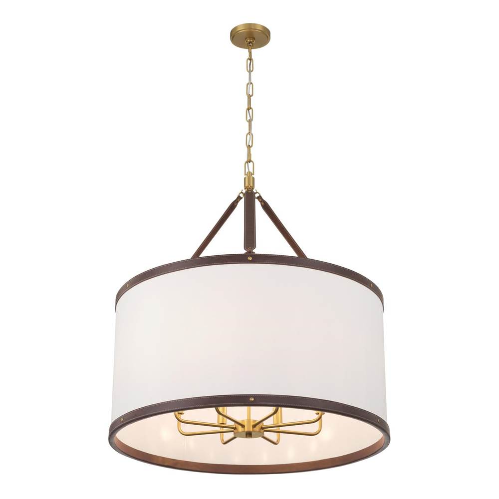 Crystorama CAL-2408-LG Luxe Gold Libby Langdon Callahan 28'' Luxe Gold Pendant Image 6