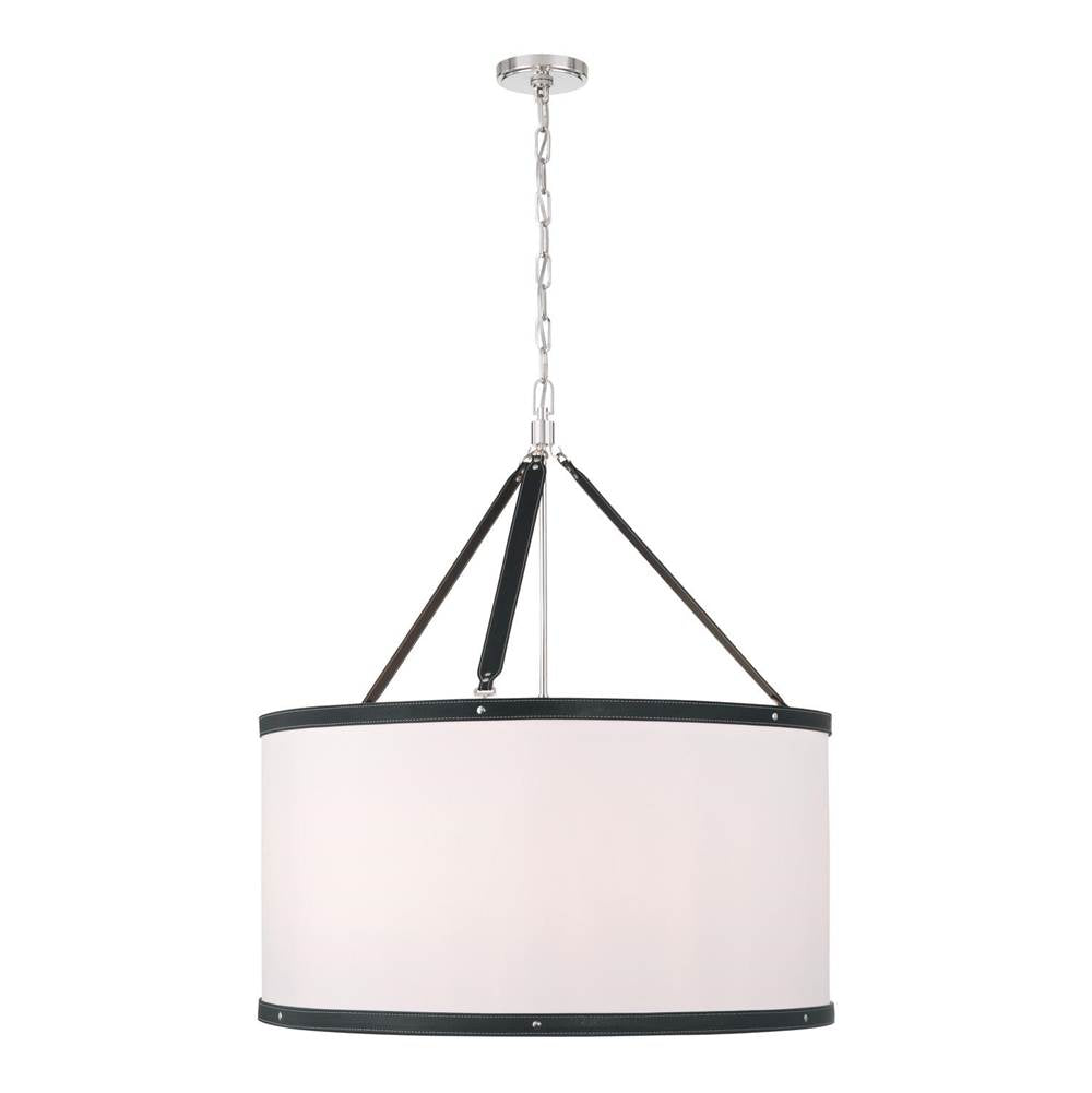 Crystorama CAL-2408-PN Polished Nickel Libby Langdon Callahan 28'' Polished Nickel Pendant Image 6