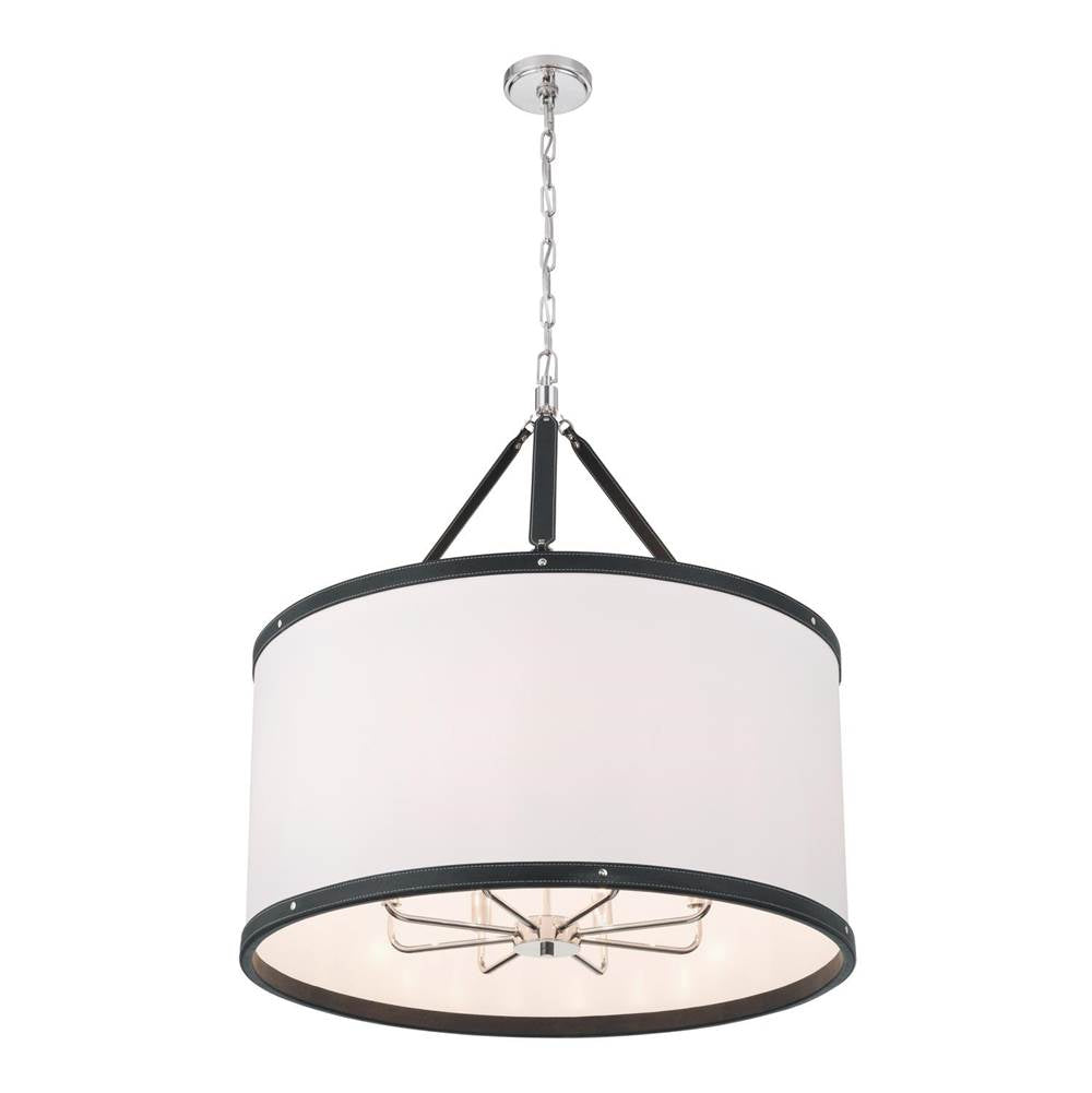 Crystorama CAL-2408-PN Polished Nickel Libby Langdon Callahan 28'' Polished Nickel Pendant Image 5