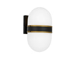 Crystorama CAP-8501-MK-TG Matte Black,Textured Gold Brian Patrick Flynn For Crystorama Capsule 1 Light Matte Black  Plus  Textured Gold Outdoor Wall Mount Image 1