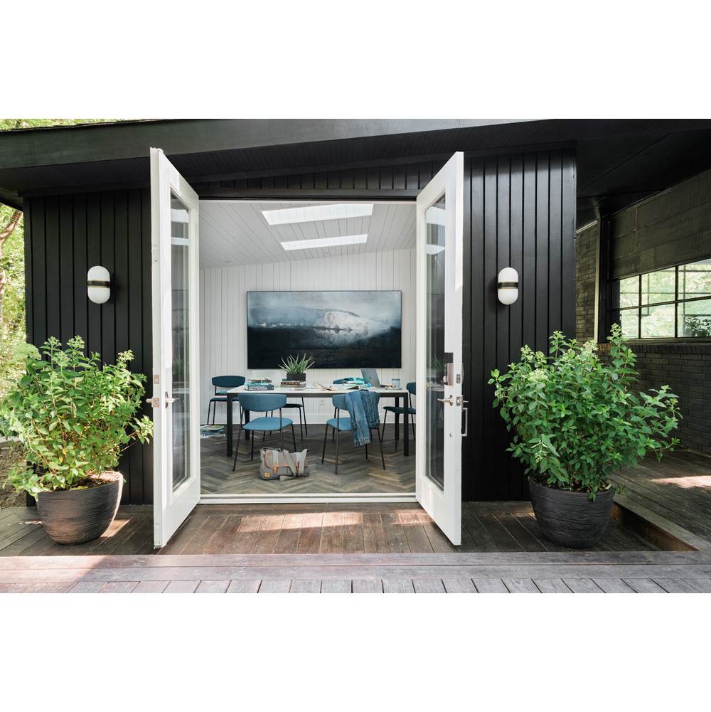Crystorama Capsule Brian Patrick Flynn For Crystorama Capsule 1 Light Matte Black  Plus  Textured Gold Outdoor Wall Mount