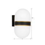 Crystorama Capsule Brian Patrick Flynn For Crystorama Capsule 2 Light Matte Black  Plus  Textured Gold Outdoor Wall Mount