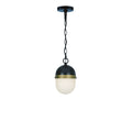 Crystorama CAP-8506-MK-TG Matte Black,Textured Gold Brian Patrick Flynn For Crystorama Capsule 3 Light Matte Black  Plus  Textured Gold Outdoor Pendant Image 1