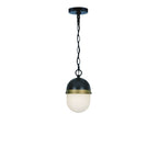 Crystorama CAP-8506-MK-TG Matte Black,Textured Gold Brian Patrick Flynn For Crystorama Capsule 3 Light Matte Black  Plus  Textured Gold Outdoor Pendant Image 1