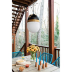 Crystorama CAP-8506-MK-TG Matte Black,Textured Gold Brian Patrick Flynn For Crystorama Capsule 3 Light Matte Black  Plus  Textured Gold Outdoor Pendant Image 5